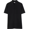 Burberry Regular Fit Shirt With Collar And Short Sleeves In Black