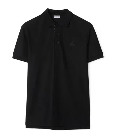 BURBERRY BURBERRY LOGO EMBROIDERED SHORT SLEEVED POLO SHIRT