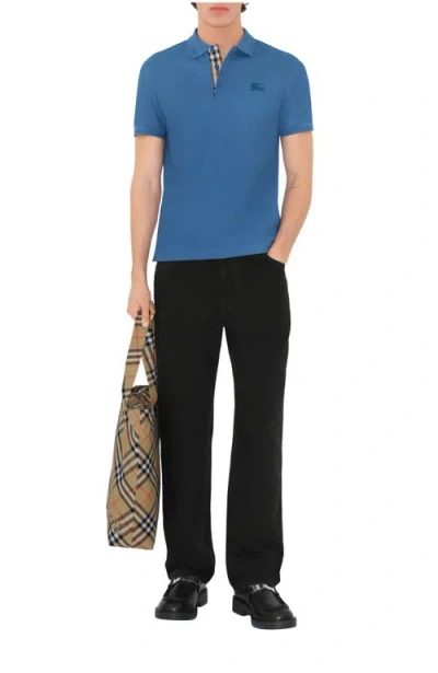 Burberry Cotton Polo Shirt In Blue