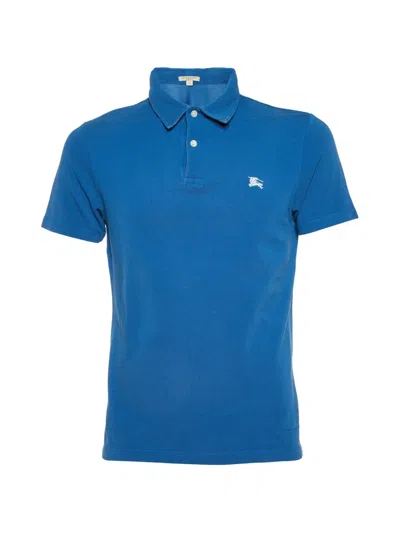 Pre-owned Burberry Cotton Polo Shirt In Blue