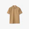 Burberry Cotton Polo Shirt In Brown