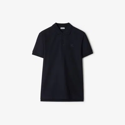 Burberry Cotton Polo Shirt In Blue