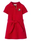 Burberry Cotton Polo Shirt Dress In Red