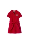 Burberry Cotton Polo Shirt Dress In Red