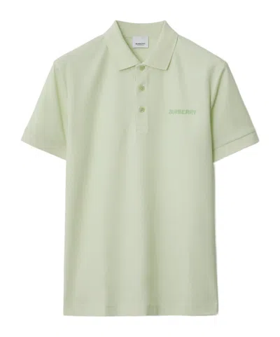 Burberry Cotton Polo Shirt In Gray