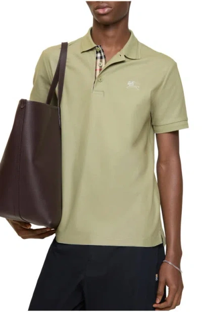 Burberry Cotton Polo Shirt In Green