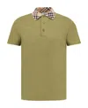 Burberry Organic Cotton Blend Polo Shirt In Green