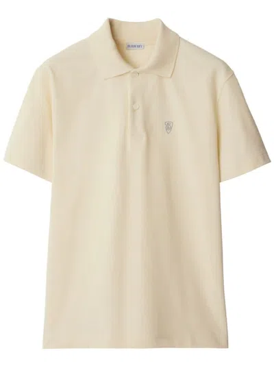 Burberry Cotton Polo Shirt In Beige