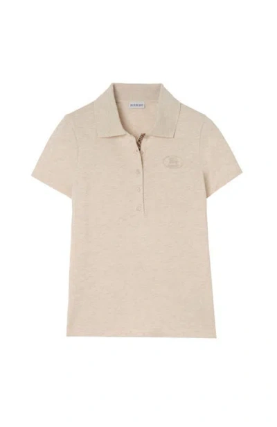 Burberry Cotton Polo Shirt In Neutral