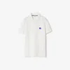 Burberry Polo Shirt With Ekd In White