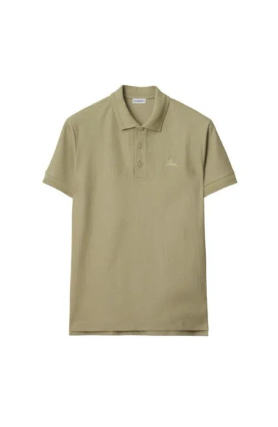 Burberry Cotton Polo Shirt In Beige