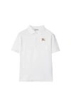 Burberry Cotton Polo Shirt In White