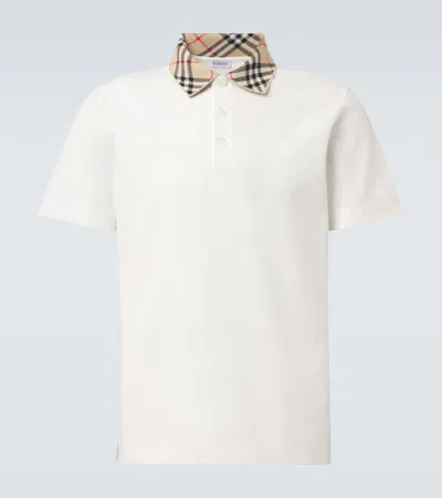 Burberry Evan White Cotton Polo Shirt