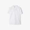 Burberry Chalk Pique Ekd Polo Shirt In White