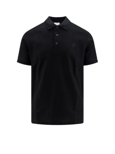 BURBERRY COTTON POLO SHIRT WITH EMBROIDERED LOGO
