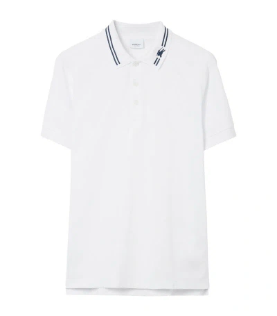 Burberry Cotton Polo T-shirt In White