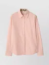 Burberry Cotton Poplin Shirt Check Accents In Pink