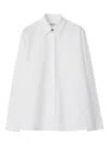 Burberry Oversized Cotton Poplin Shirt In White