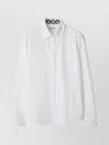 Burberry Cotton Poplin Shirt With Check Pattern Detail