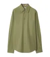 Burberry Cotton Poplin Slim Shirt In Green