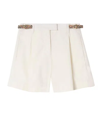 Burberry Cotton Poplin Tailored Shorts In White