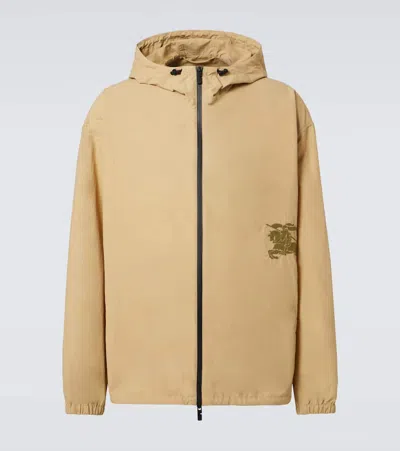 Burberry Cotton Raincoat In Beige