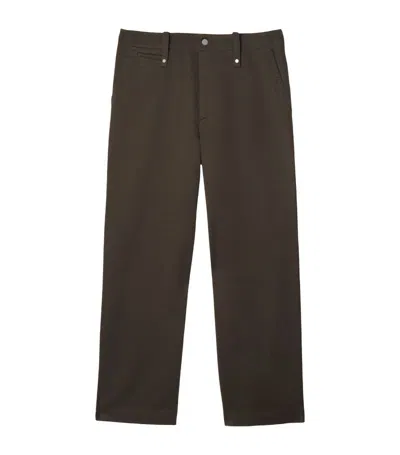 BURBERRY COTTON RELAXED TROUSERS