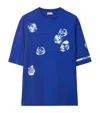 Burberry T-shirt With Print Clothing In Blue