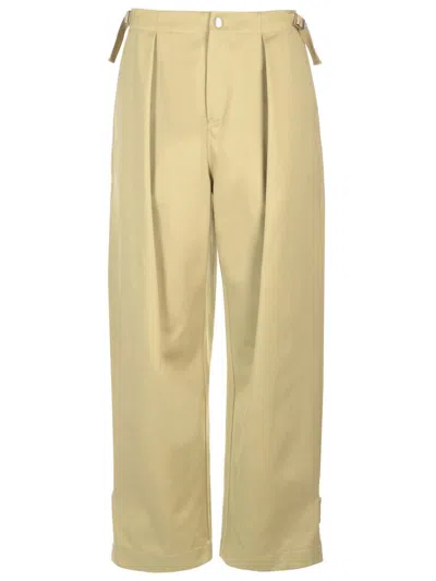 Burberry Cotton Satin Trousers In Green