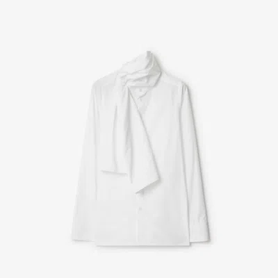 Burberry Cotton Scarf Shirt In Brown