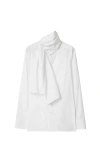 Burberry Cotton Scarf Shirt In Optic White