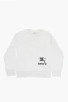 Burberry Cotton Scribl Crew-neck Sweatshirt With Embroidery Logo