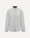 Burberry Cotton Poplin Shirt With Check Pattern Detail In Metallic