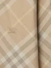 Burberry Men Beige Shirt With Button-down Collar And Check Motif In Cotton Man In Neutral