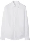 Burberry Cotton Ekd-embroidered Slim Shirt In White