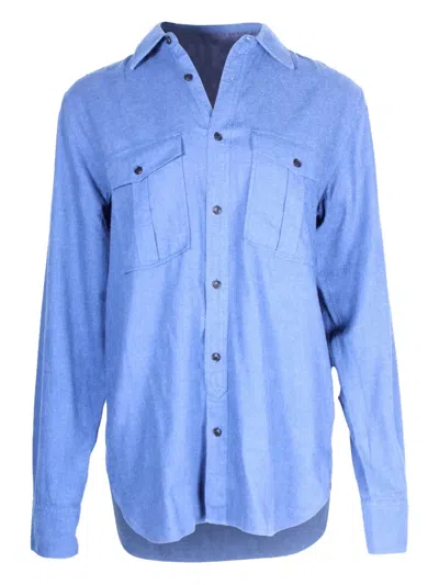 Pre-owned Burberry Cotton Shirt In Blue