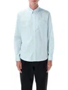 Burberry Light Blue Cotton Shirt In Blue
