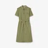 Burberry Cotton Shirt Dress In Green
