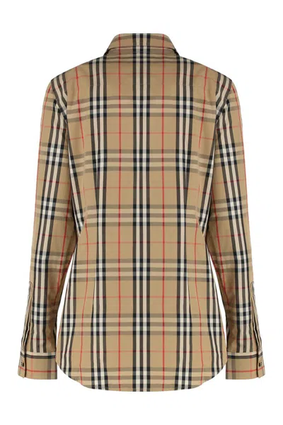 Burberry Cotton Shirt In Multi