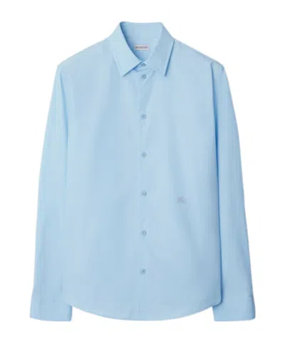 Burberry Cotton Shirt In Neptune