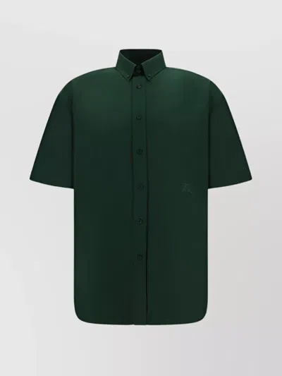 Burberry Cotton Oxford Shirt In Green