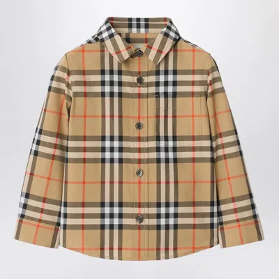 BURBERRY COTTON SHIRT WITH CHECK MOTIF