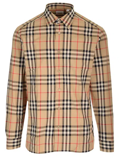 Burberry Shirt With Vintage Check Pattern In Neutral