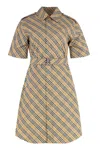 Burberry Cotton Shirtdress In Multi