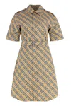Burberry Cotton Shirtdress In Multi