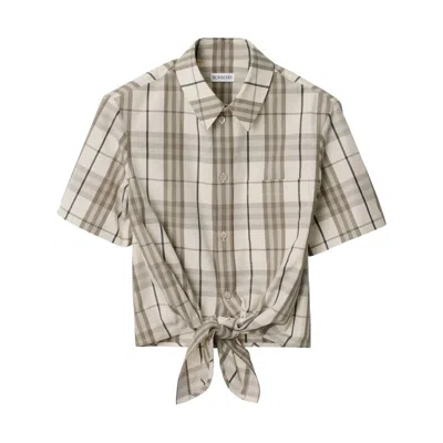 Burberry Camicia In Popeline Ricamato  Donna In Cotton