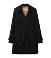Burberry Women's Kensington Cotton Trench Coat In Black