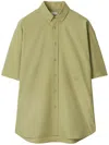 BURBERRY GREEN COTTON SHORT-SLEEVE SHIRT