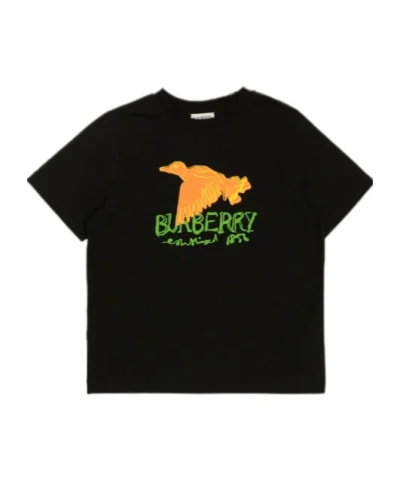 Burberry Cotton Short-sleeved T-shirt In Black