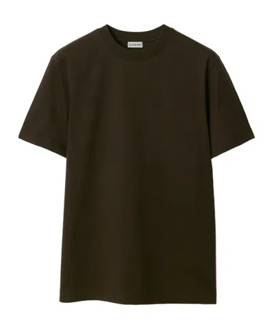 Burberry Cotton Short-sleeved T-shirt In Black